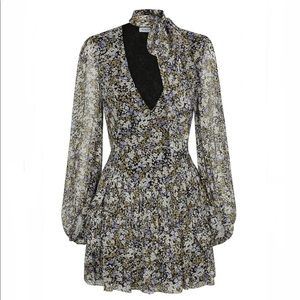 SHONA JOY VALENTINA SCARF NECK MINI DRESS